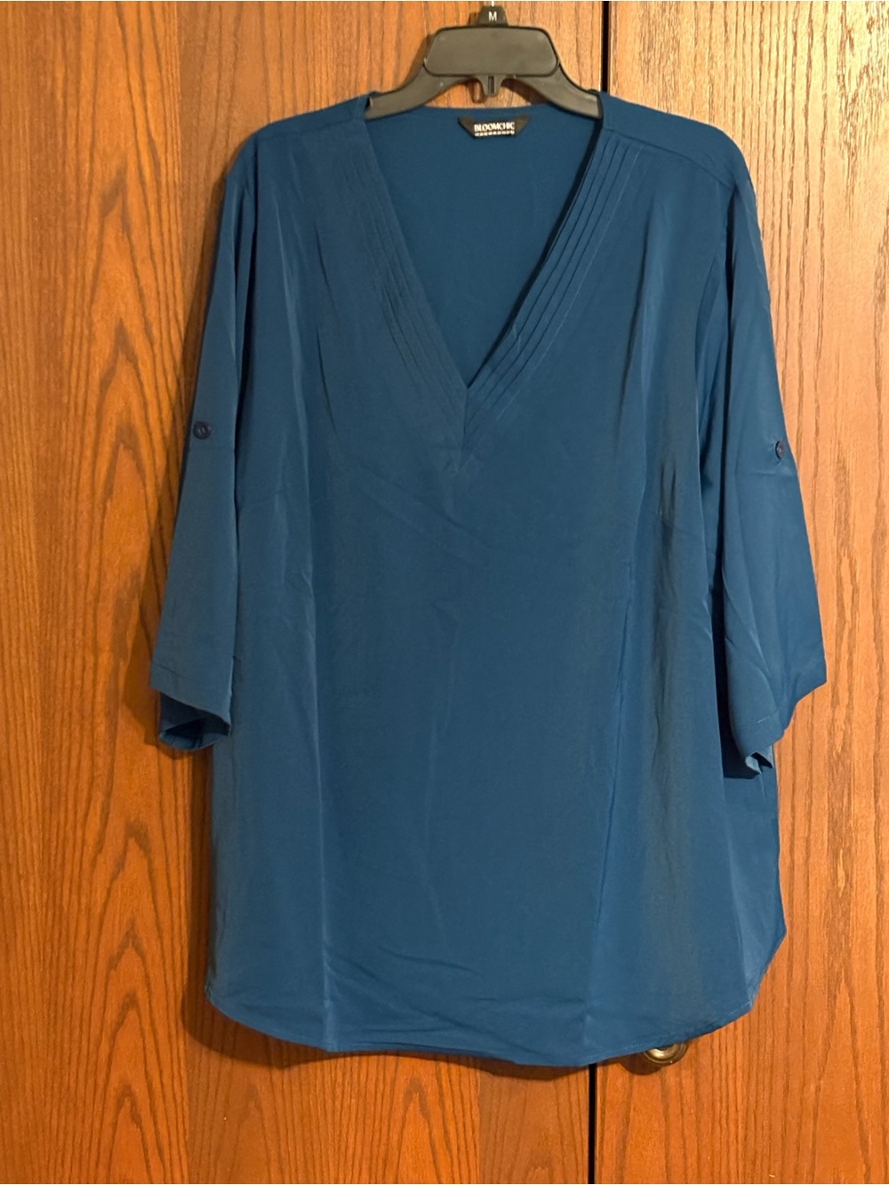 BloomChic Teal Blue V-Neck Tunic Top